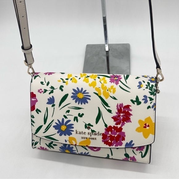 NWT Kate Spade Carson Garden Bouquet Convertible Crossbody Bag - Picture 9 of 11
